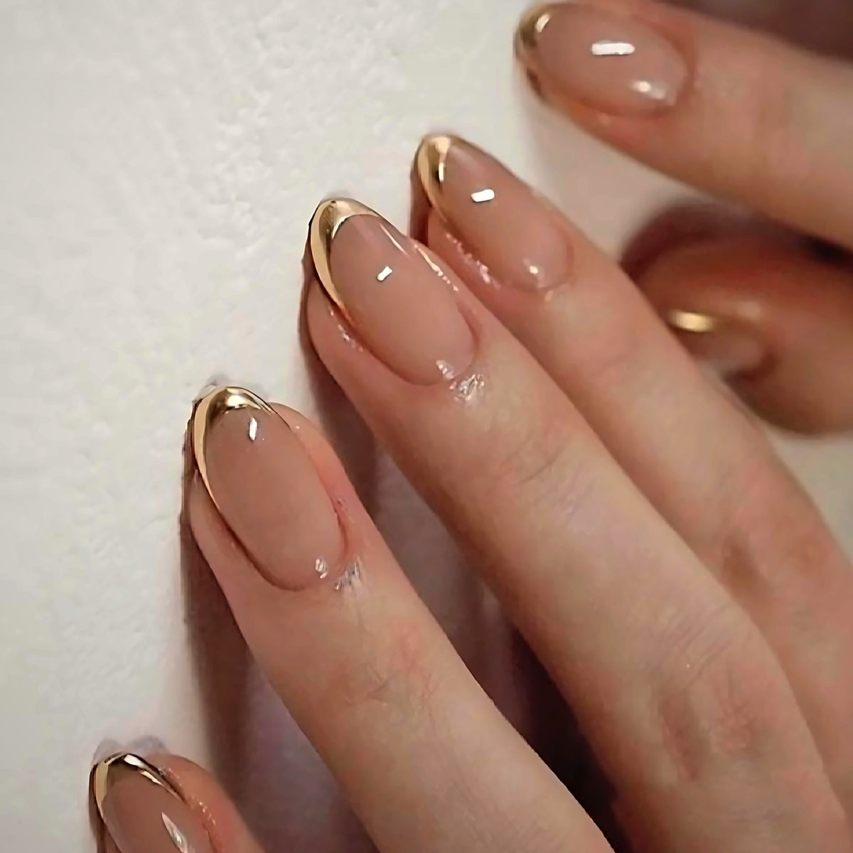 Selah Luxe Official Champagne Edge press-on nails, French tip, nails-only refill set