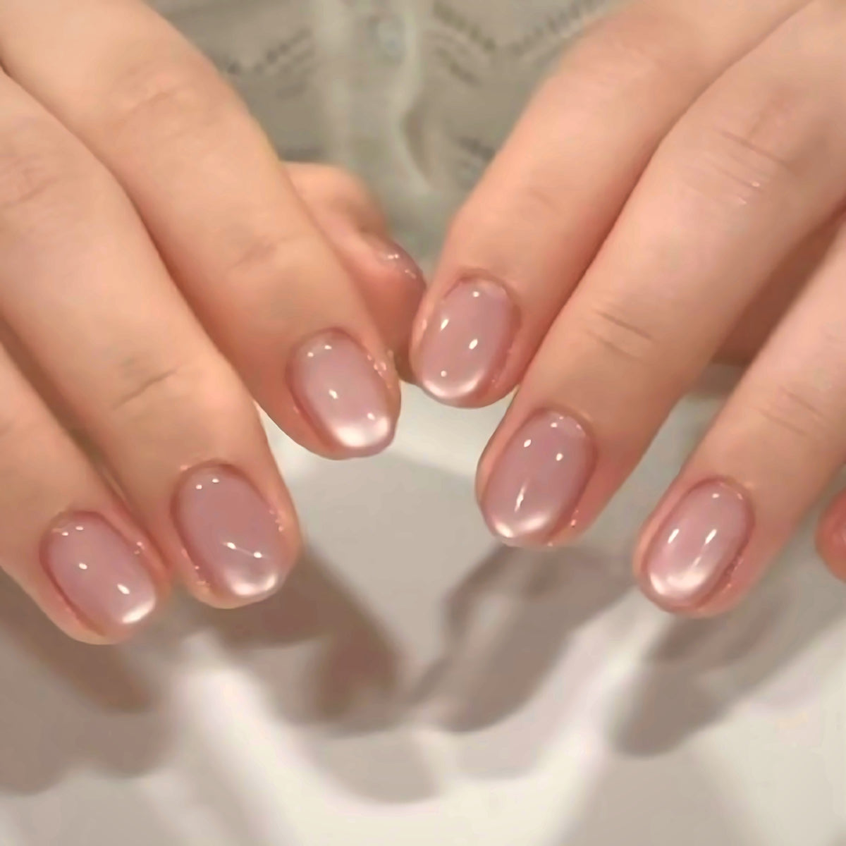 Selah Luxe Official Petal Pink press-on nails, glow look, nails-only refill set
