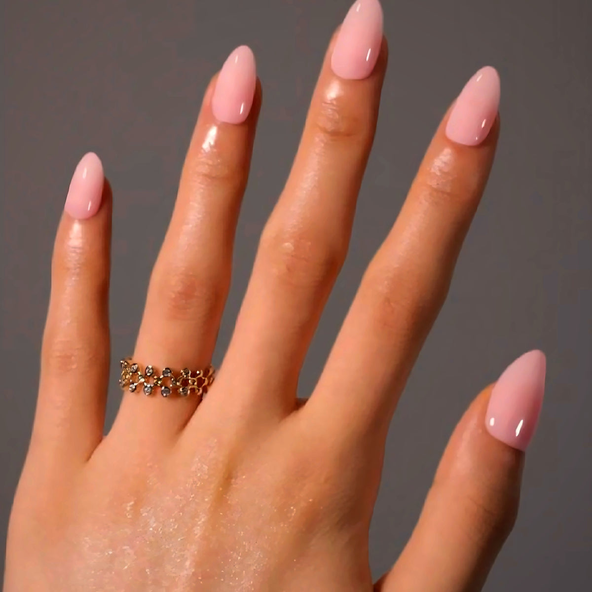 Selah Luxe Official Rosé French press-on nails, solid color, nails-only refill set with application kit.
